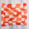 Hand Crochet Cotton Washcloth, Reusable Cleaning Cloth, Orange and White Dishcloth, Farmhouse Kitchen Bathroom Decor, Cottage Core Decor product 3